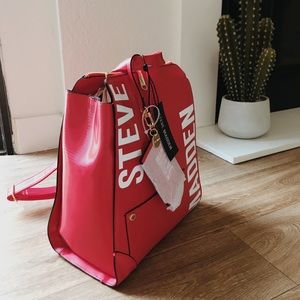 Steve Madden Red Backpack Bag. NWT.